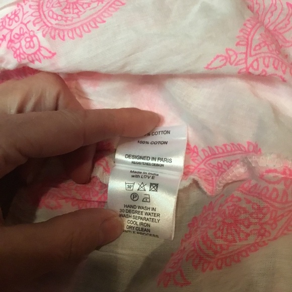 Miss June Paris Boho Size O/S long sleeve blouse excellent condition pink/gold - Picture 7 of 7